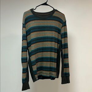 Forest Hues Striped Long Sleeve Prana Shirt